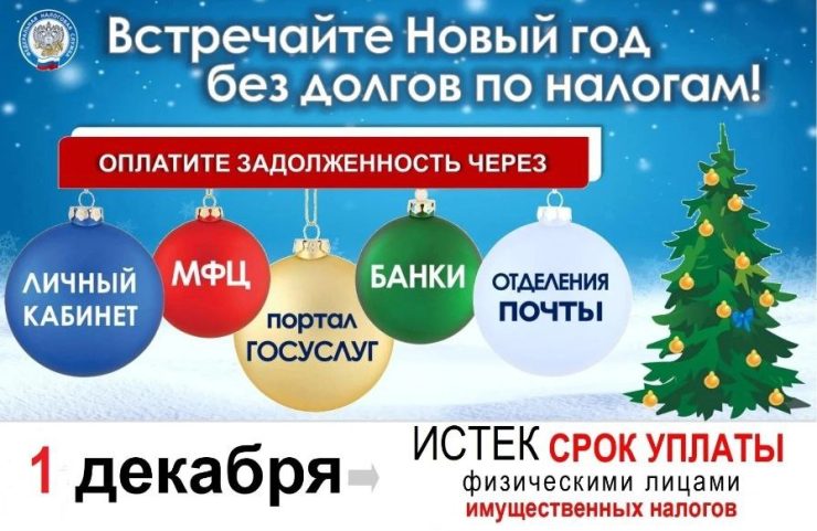 Встречайте Новый год без долгов по налогам!